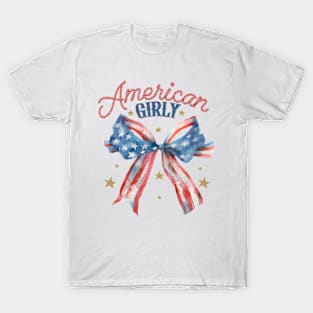 American Girly, Coquette 4th Of July, America Fourth Of July T-Shirt